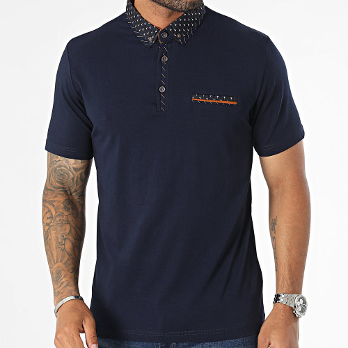 Polo Manches Courtes Bleu Marine