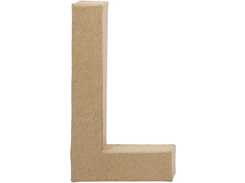 Creativ Company Papp-Buchstabe L 20.3 cm Handgearbeiteter Buchstabe aus Pappmaché