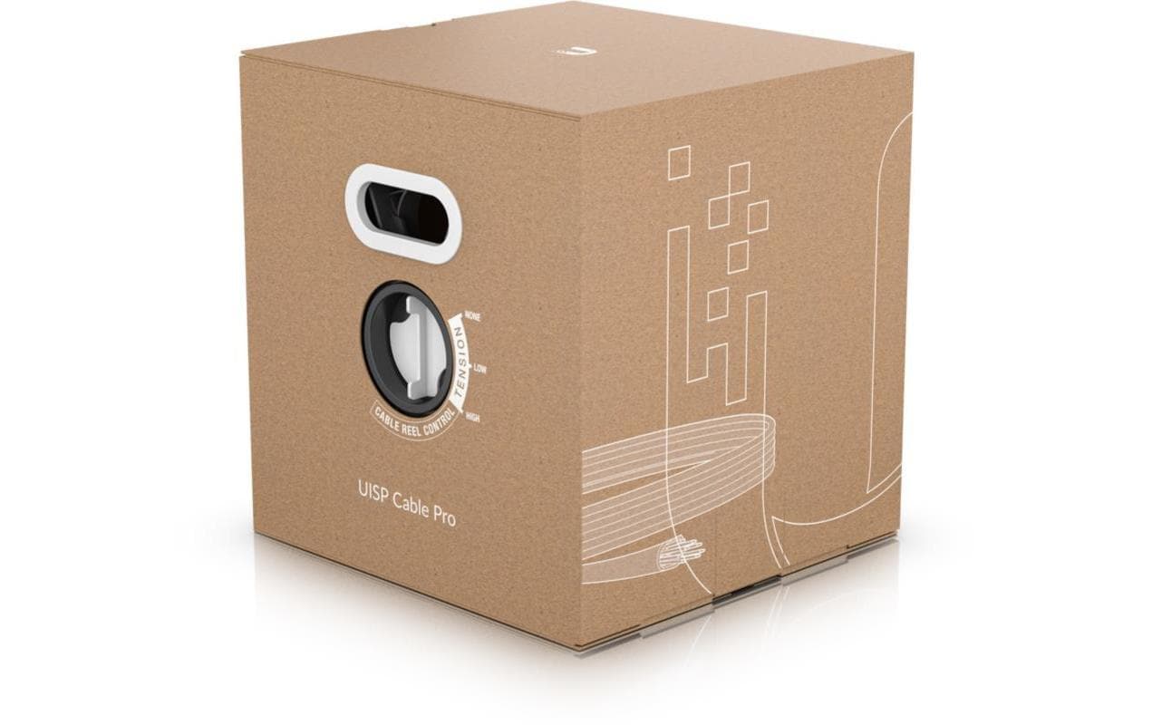 Verlegekabel UISP-CABLE-PRO Cat 5e, FTP, 305 m, Schwarz<br>Ubiquiti Cat5e-Industriekabel 305m Box