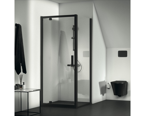 Ideal Standard Connect Air wandclosetset, randloos, matzwart met toiletzitting K8768V3