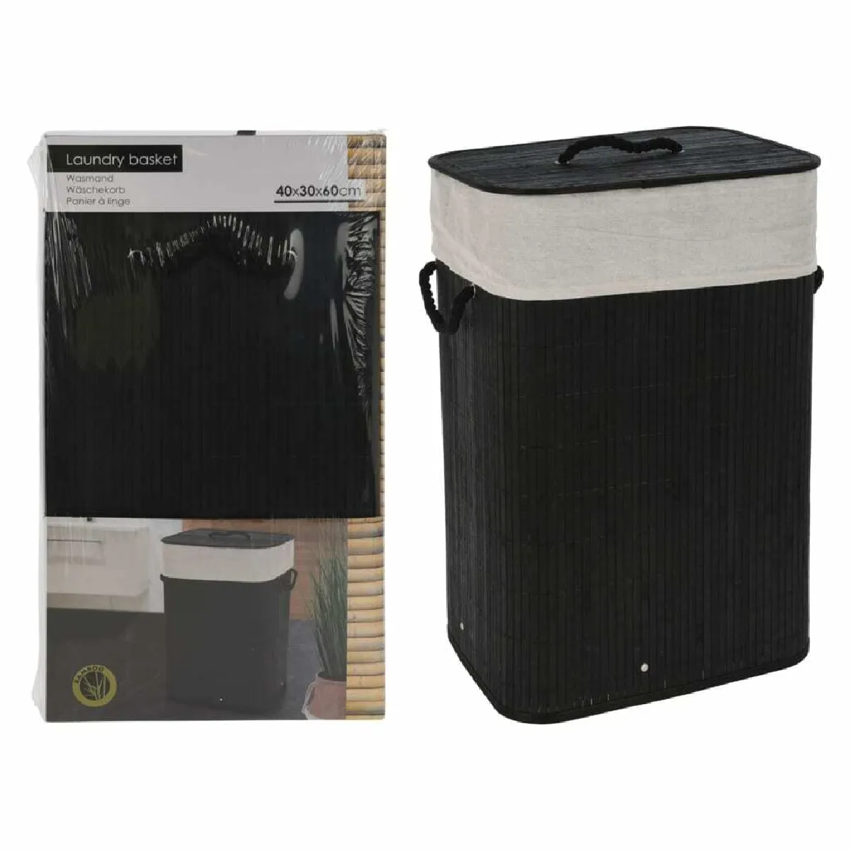 Bathroom Solutions Panier à linge pliable - Noir