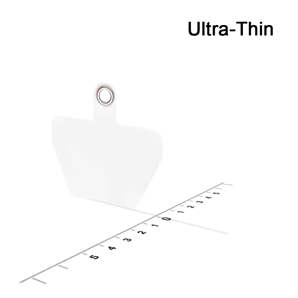 (140cm) Universal Necklace Handykette Umhängeband für Schutzhülle   2x Selbstklebende Einlagen - Blau / Transparent