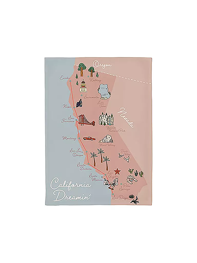 CHIC.MIC Geschirrtuch 50x70cm California Dream bunt