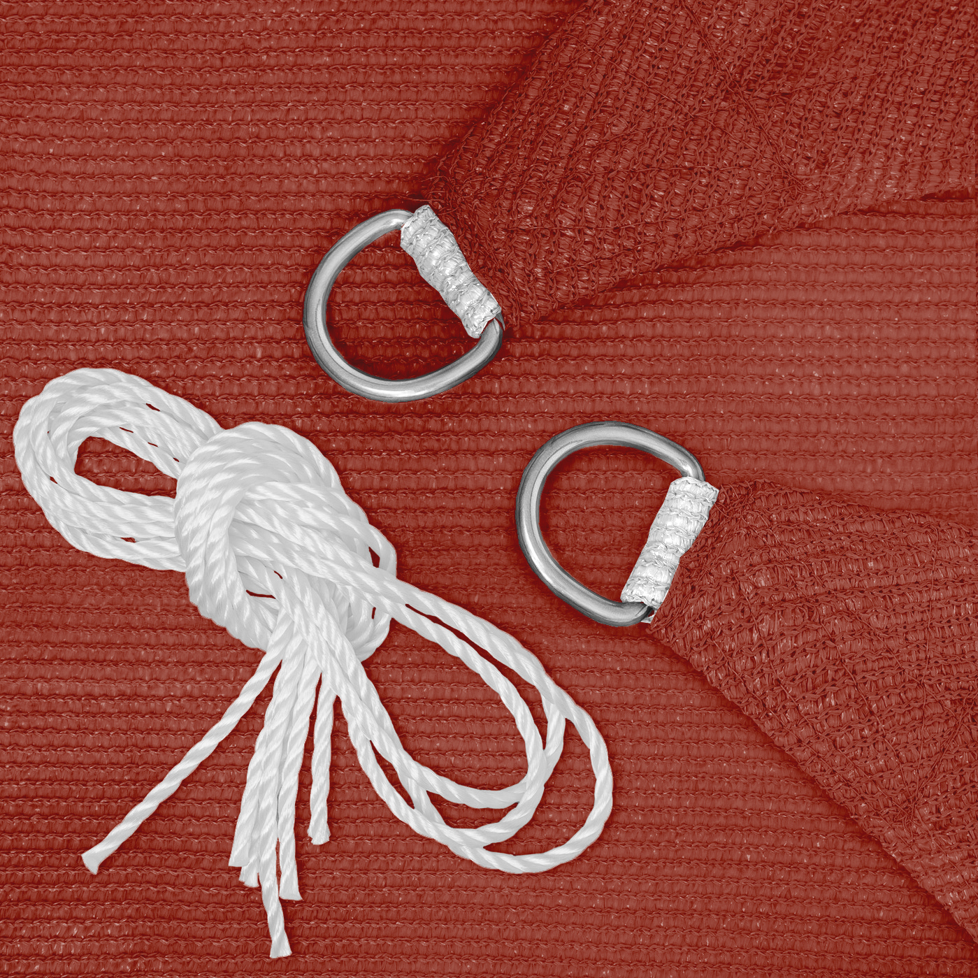 Sonnensegel Quadrat 3.6 x 3.6 m rot
