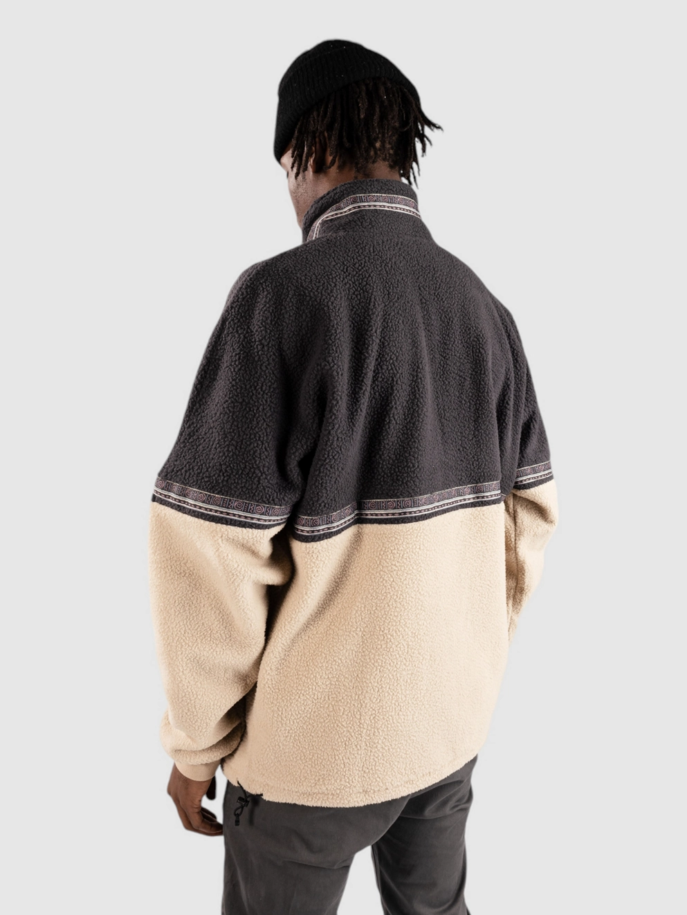 Quiksilver Take Us Back Block Polar Half-Zip Fleece plaza taupe