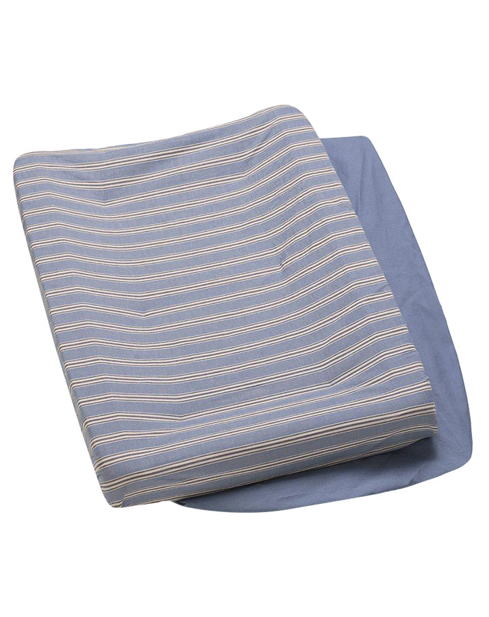 Wickelunterlagen-Bezug SANDY STRIPE (74x48) 2er-Set in blau