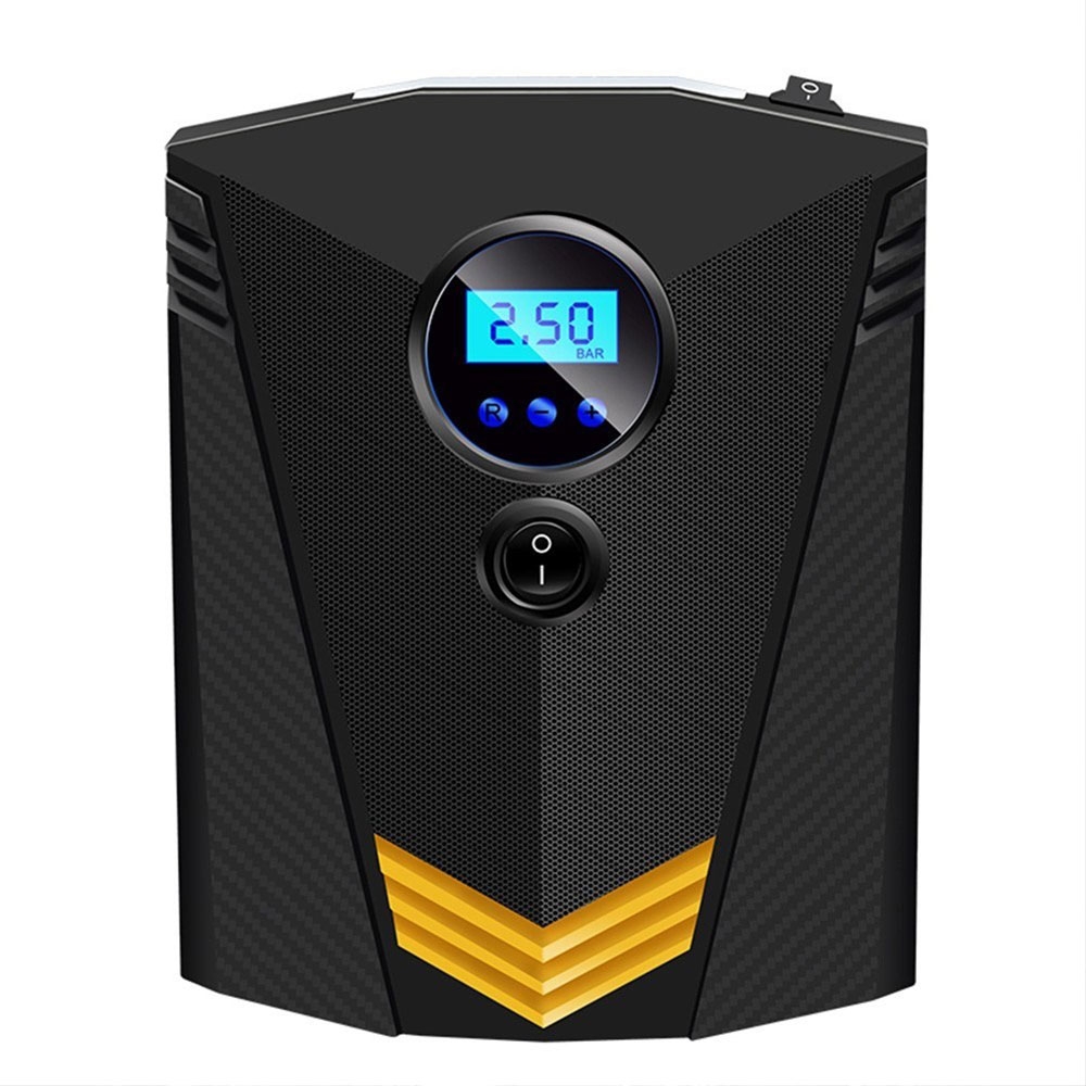 Vollautomatische 120W KFZ Auto Reifen Luftpumpe Kompressor DC12V Zigarettenanzünder - Schwarz