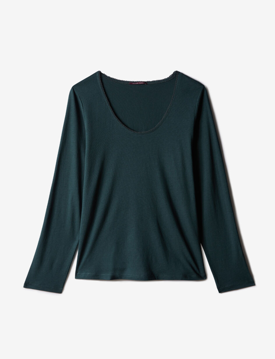 T-shirt manches longues - vert nuit