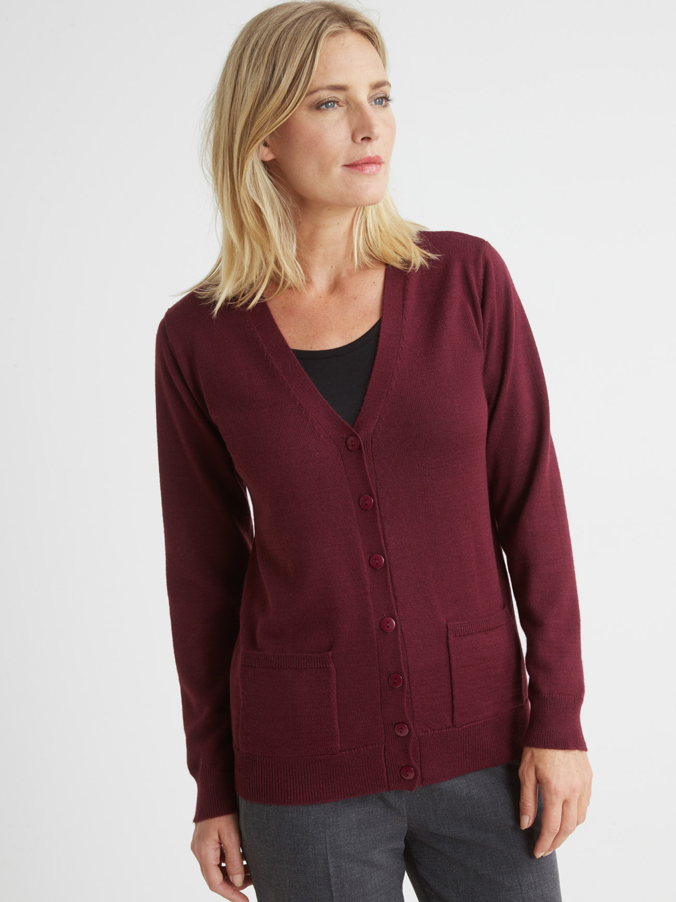 Gilet classique, 50% laine mérinos