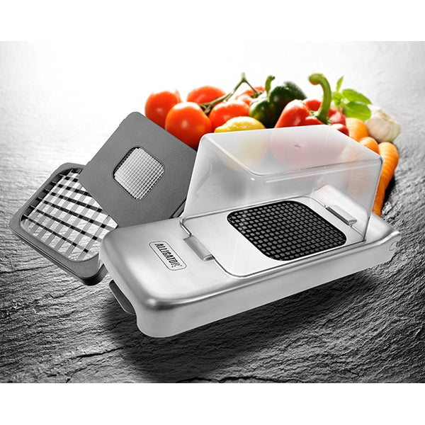 Coupe-légumes en inox avec 3 grilles Alligator