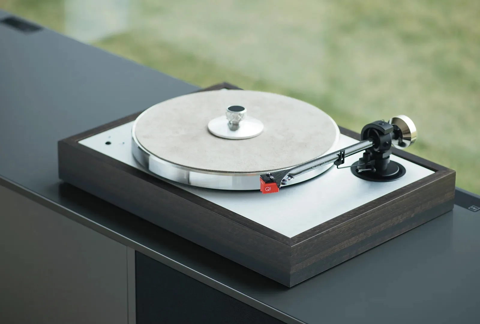 Couvre-plateau Pro-Ject Leather It Gris Plateaux et couvres-plateaux