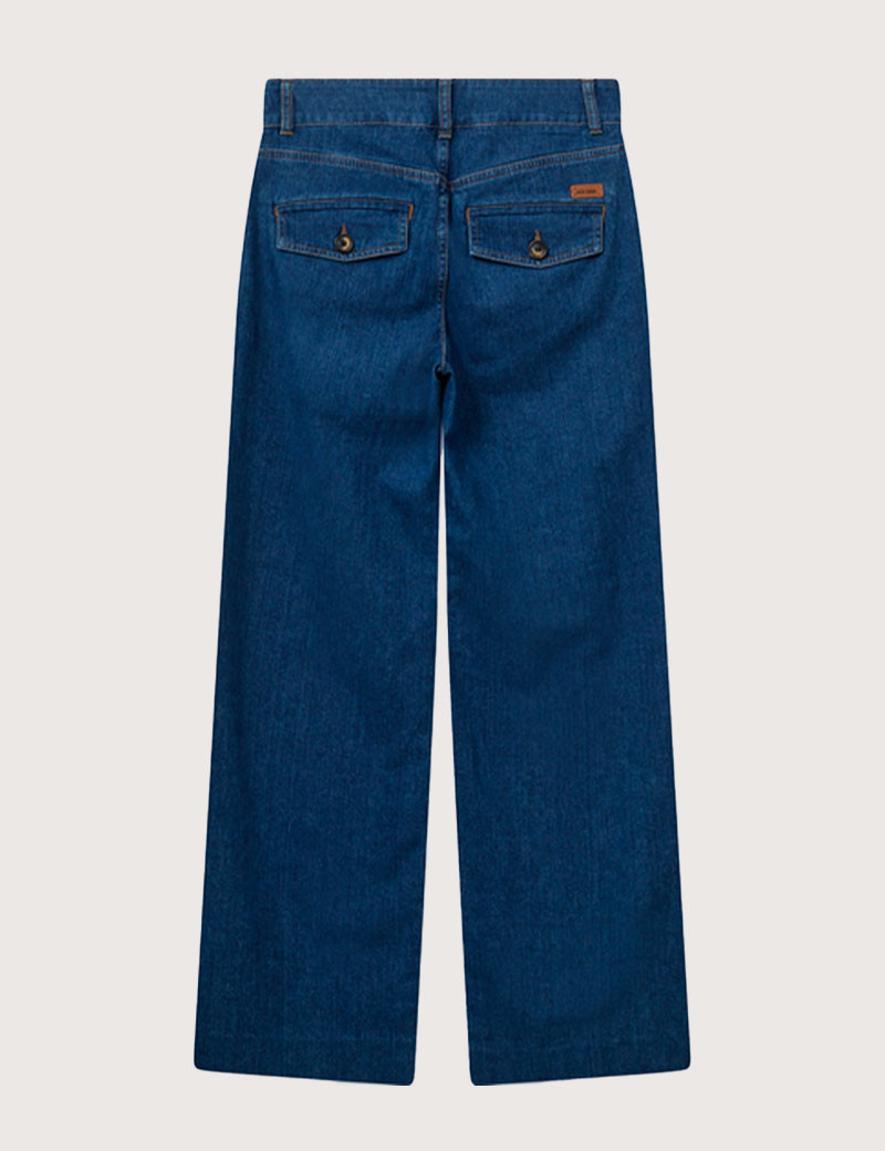 MOS MOSH PANTALON FEMME DROIT RELEE DENIM