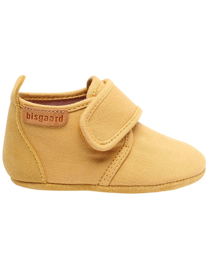 Klett-Hausschuhe BABY COTTON in mustard
