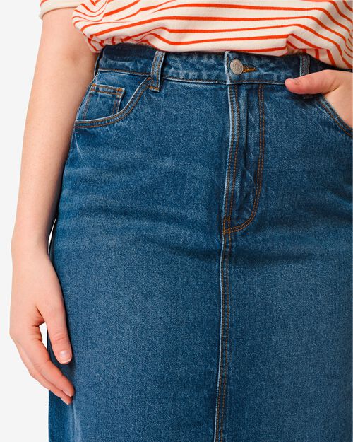 longue jupe femme denim bleu moyen