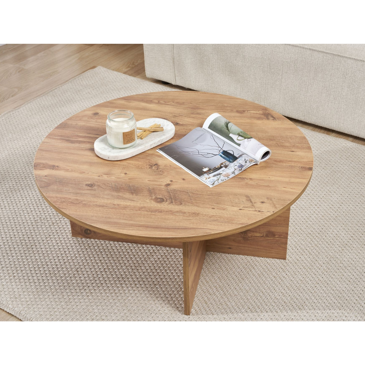 Calicosy - SOLEIL Salontafel met afgerond - H40 cm