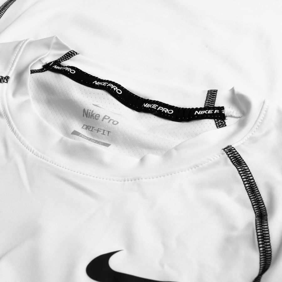 Nike Pro Top Dri-FIT - Blanc/Noir Manches Longues