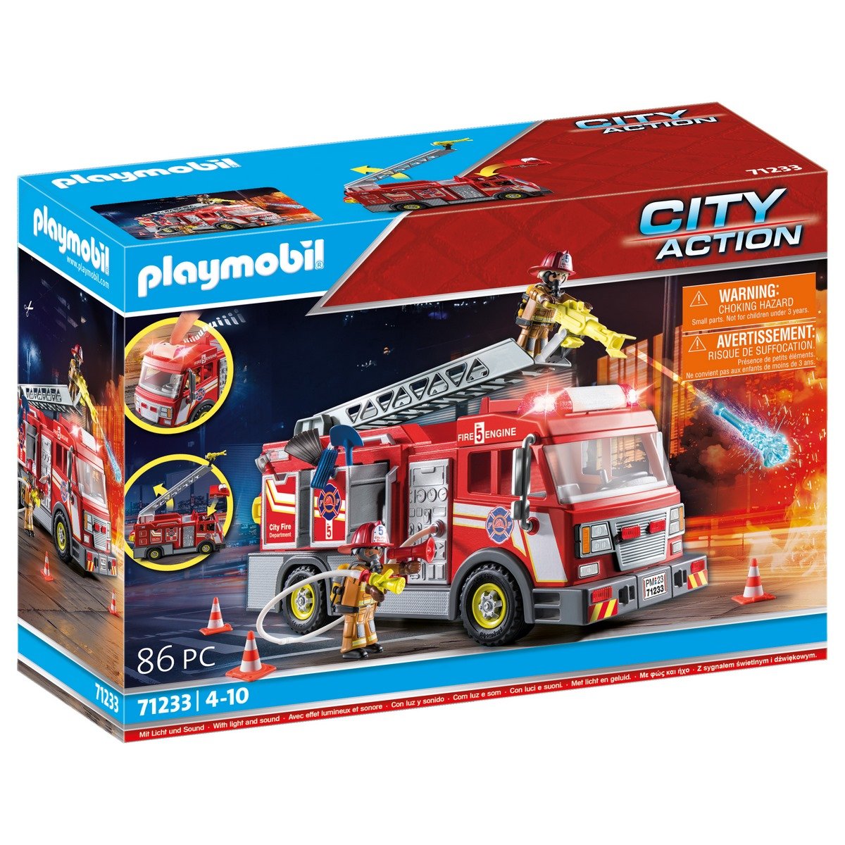 Camion de pompier avec grande échelle - Playmobil City Action 71233