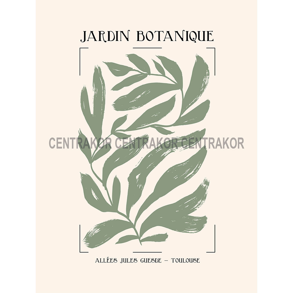 Affiche déco jardin botanique 30x40cm