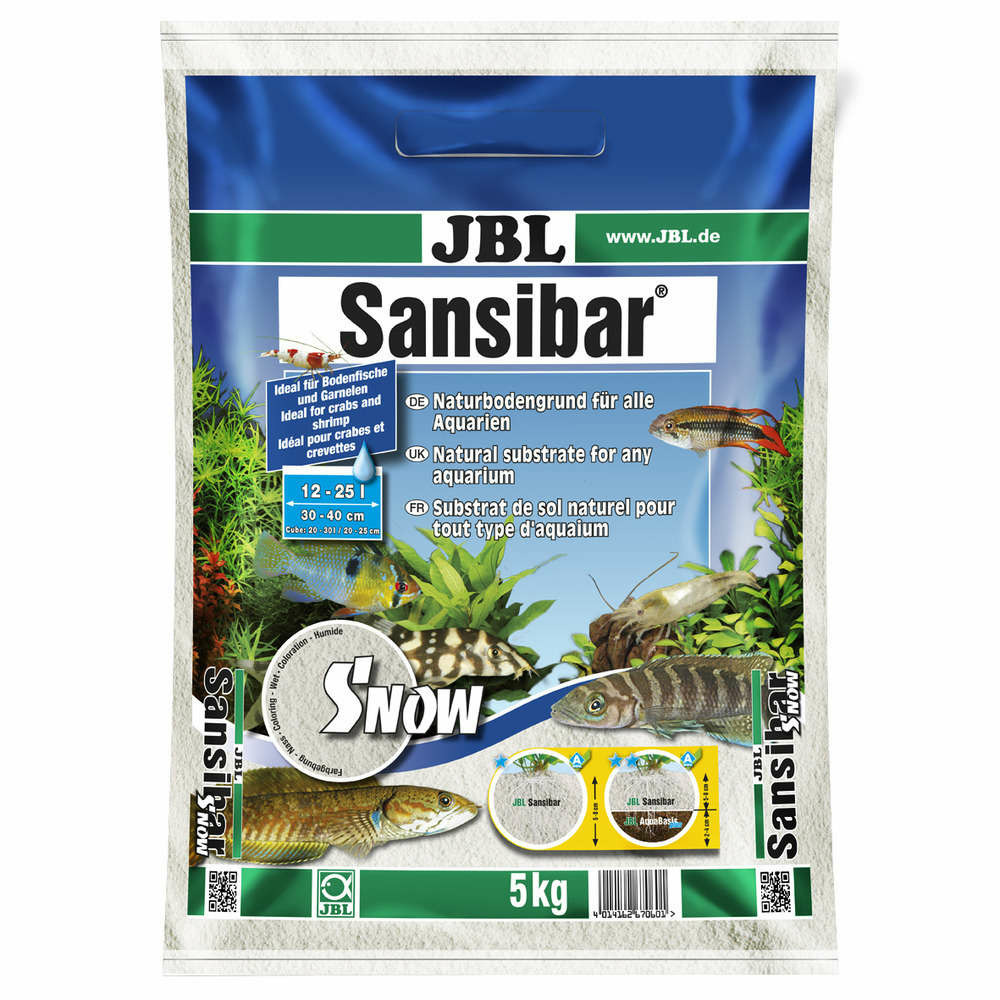 Substrat fin sansibar snow pour décor aquarium,terrarium : blanc 5kg