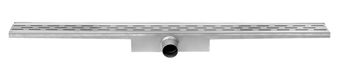 Easy Drain Compact 30 douchegoot enkele plaat 6x80cm m. zijuitloop 30mm RVS