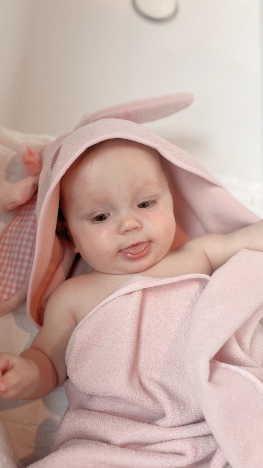 Aroma Kids håndkle med hette kanin