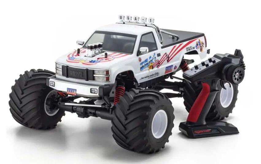 Monster Truck USA-1 VE, 4WD ARTR, 1:8<br>Neue Version des USA-1 Monstertrucks – stärker, solider, mehr Details und Brushless Power