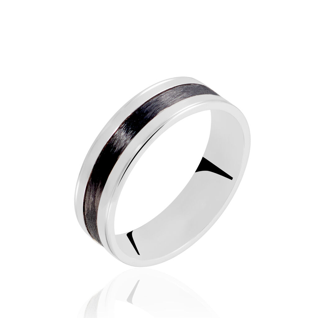 Alliance Dorianne Ruban Plat Argent Blanc