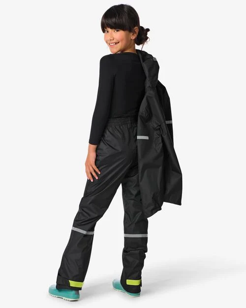 pantalon de pluie pour enfant léger imperméable noir