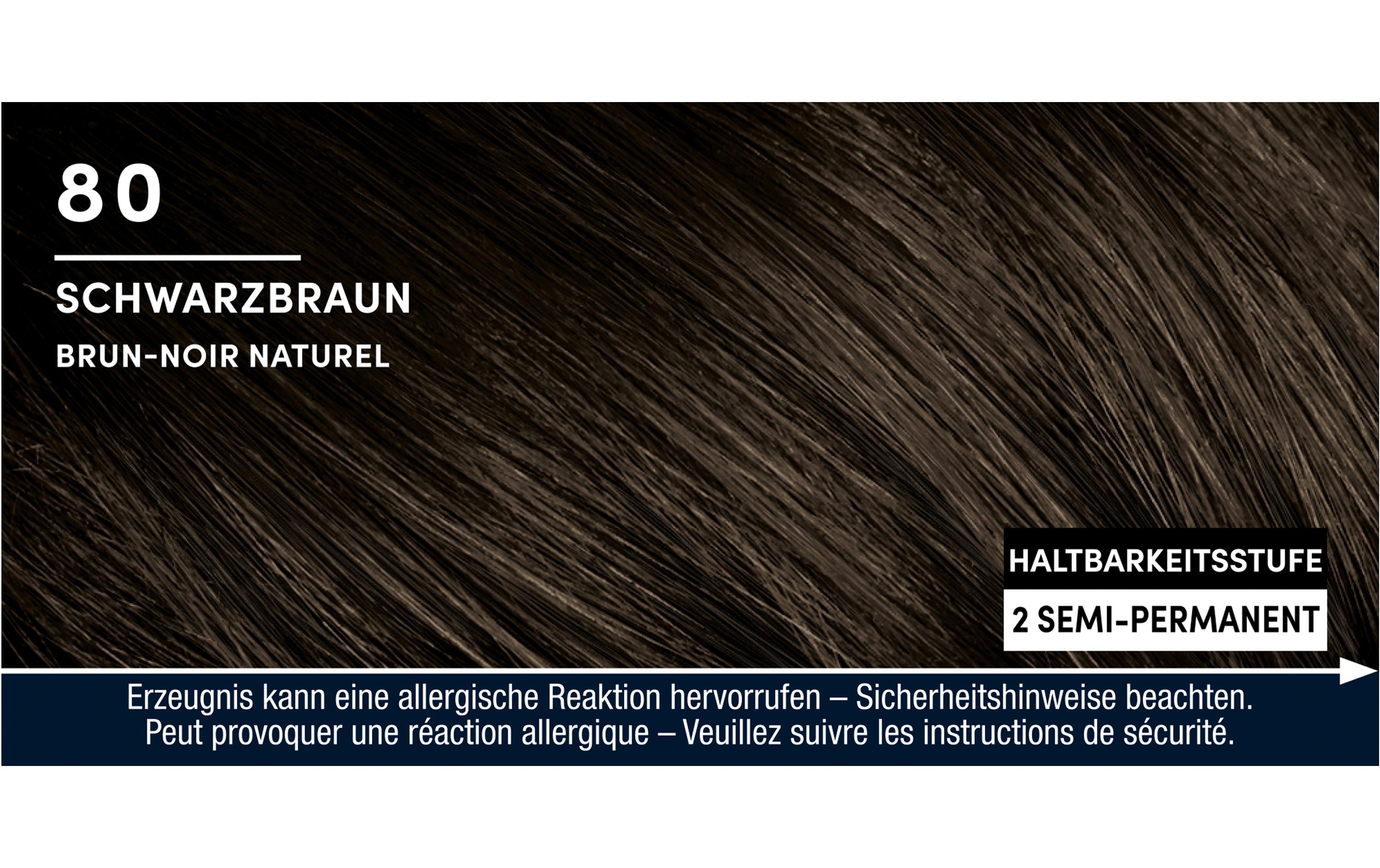 Haarcoloration Anti-Grau 80 SchwarzbraunLeicht anzuwendende Gel-Coloration für Männer