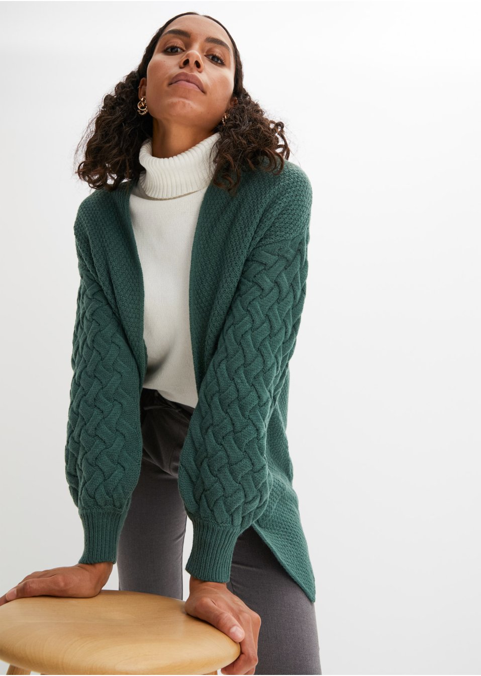 Gilet en maille torsadée