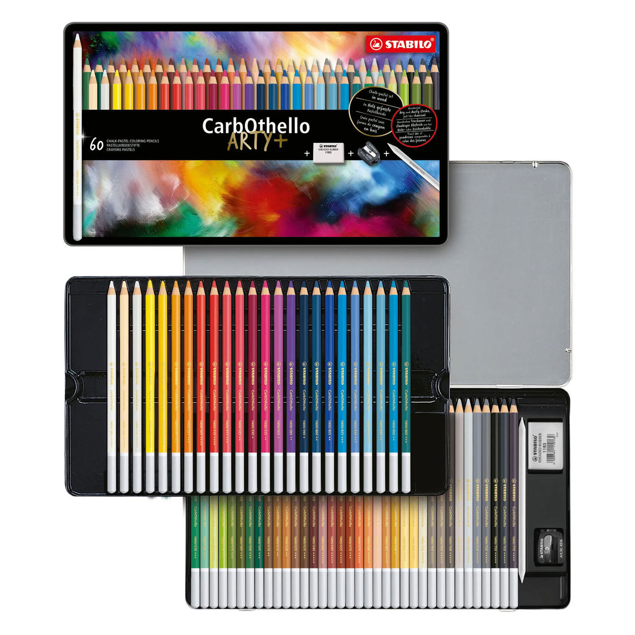 STABILO CarbOthello - Kalkpastel Kleurpotloden - Set 60 st.