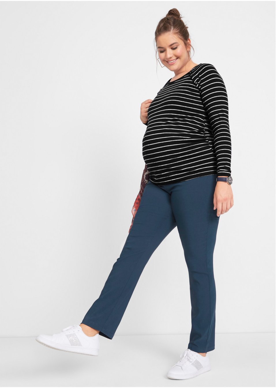 T-shirt de grossesse / d'allaitement avec boutons-pression