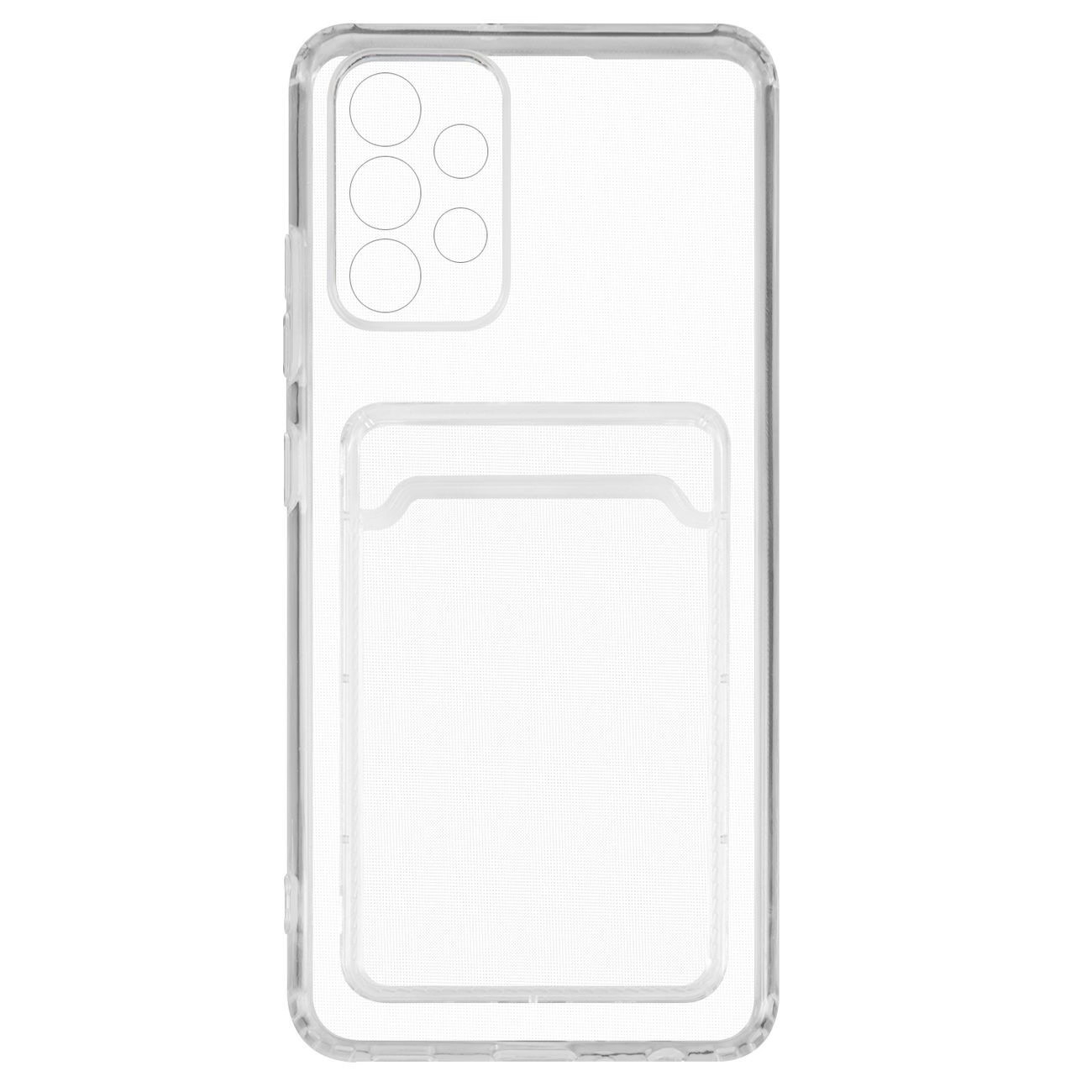 Samsung Galaxy S23 5G Gummi Case Schutzhülle mit Kartenfach - Transparent