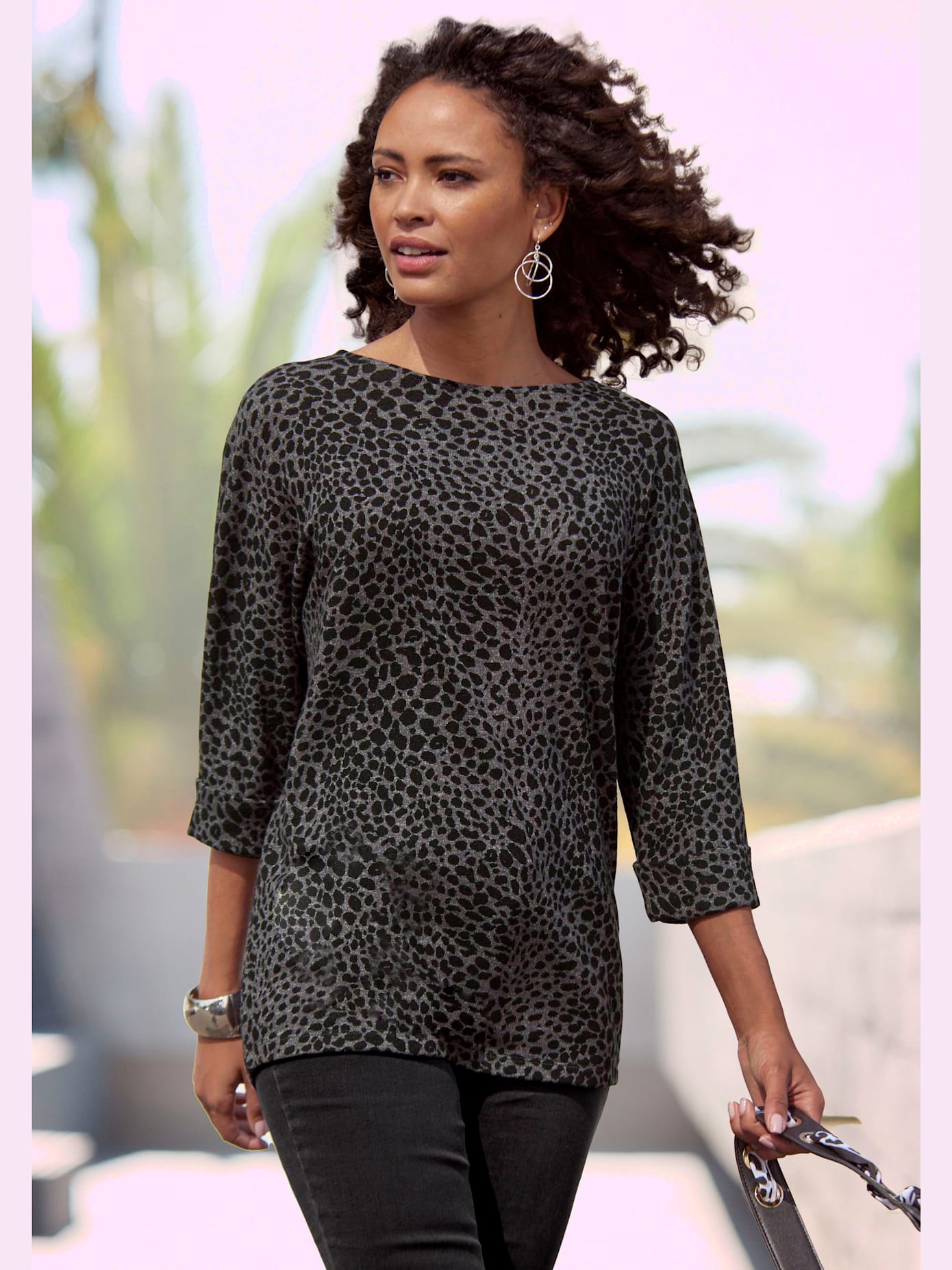 T-shirt à manches 3/4 t-shirt lascana qualité ultra-douce
