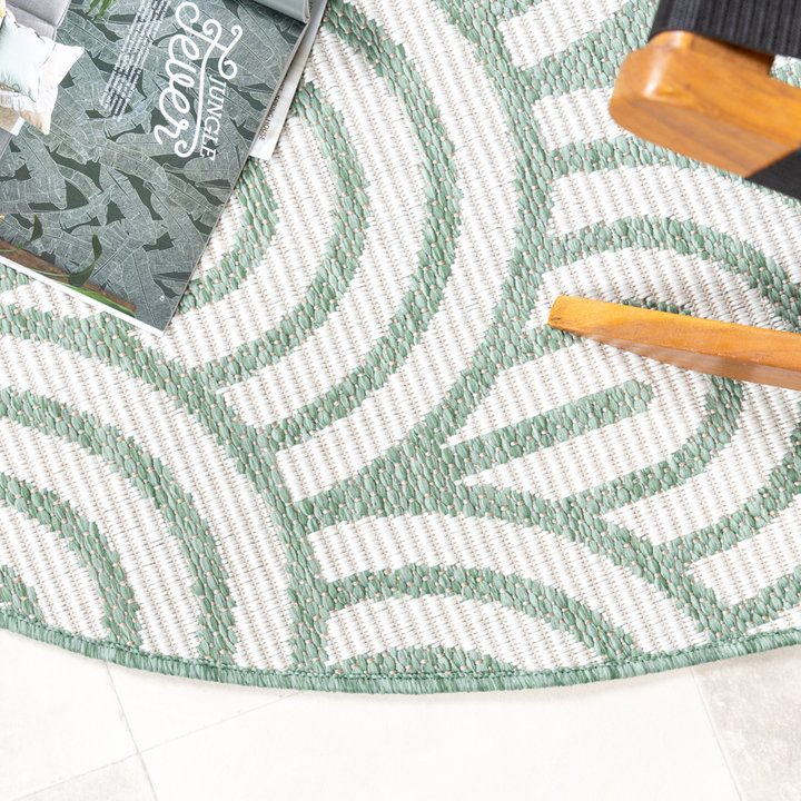 Rond buitenkleed - Summer Arch Groen | Kwaliteit