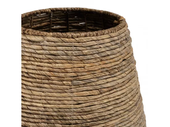 ALIDA - Cache pot modèle moyen en tissage d'abaca naturel
