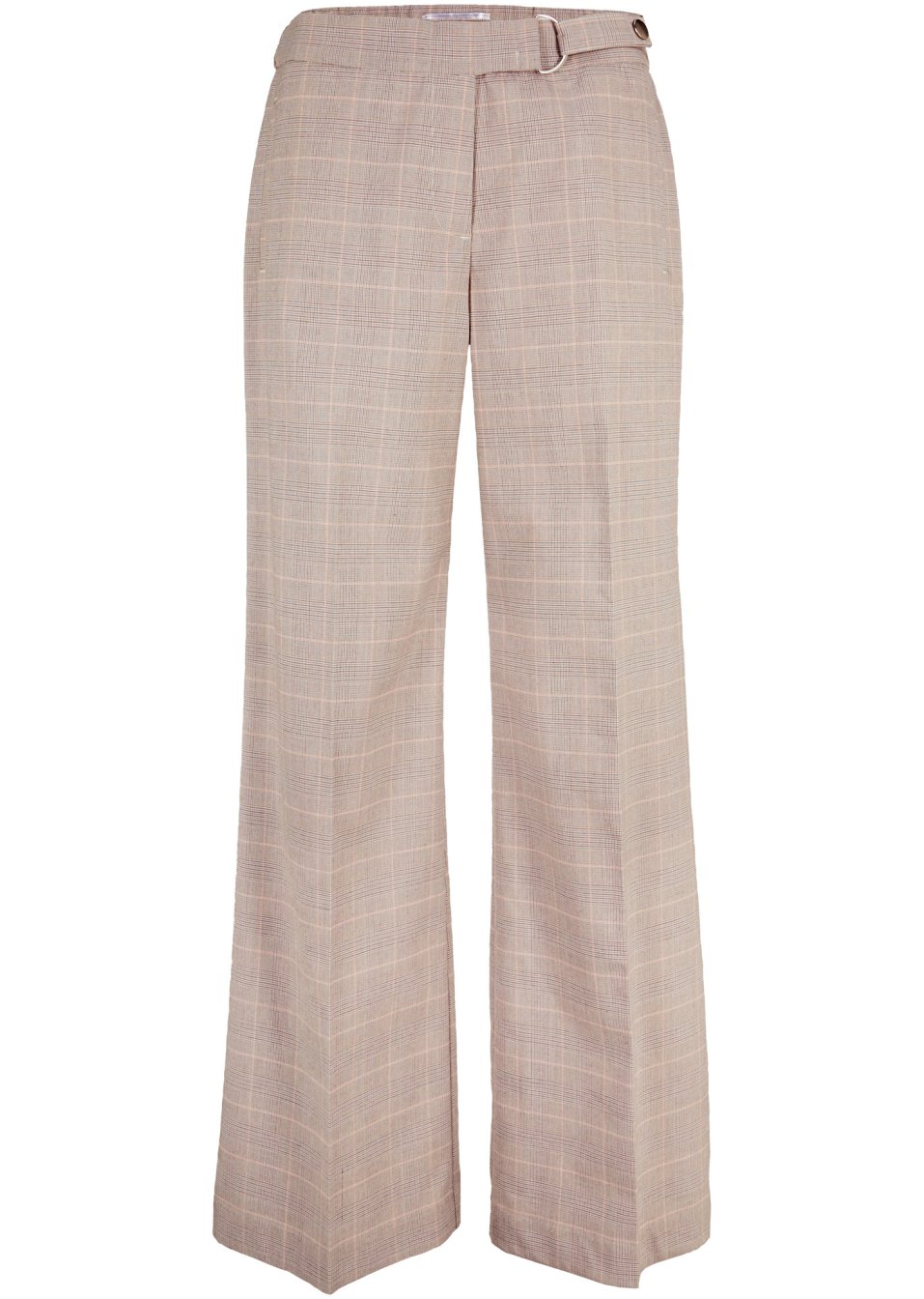 Pantalon à carreaux avec sangle décorative