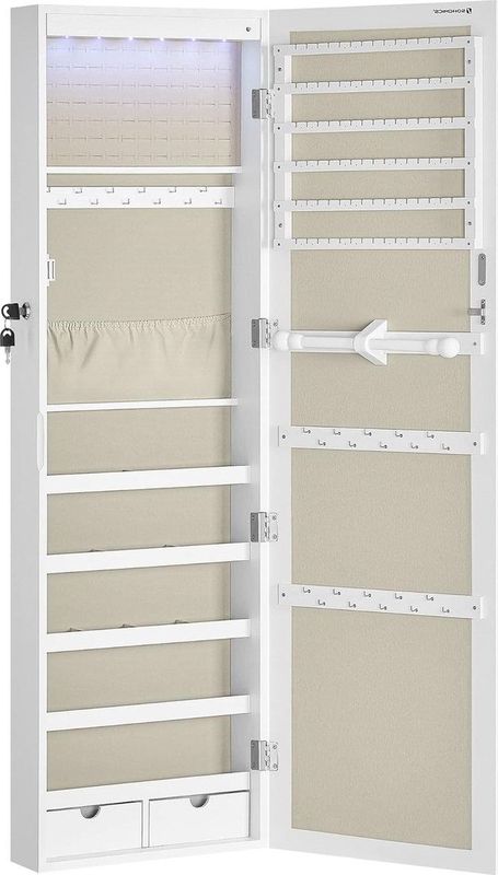 Hoppa! - Hangende Sieradenkast - 120 cm Hoog - Met LED-verlichting - Verstelbaar
