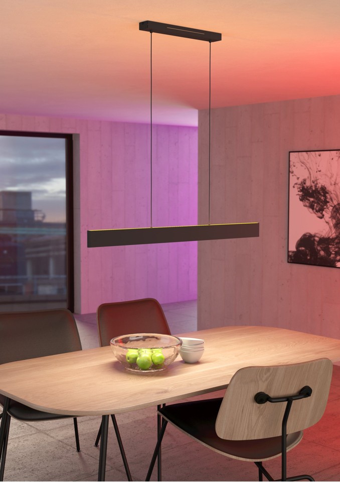 EGLO - Andreas-Z langbordspendel sort L117 - RGB + TW - Zigbee, Bluetooth