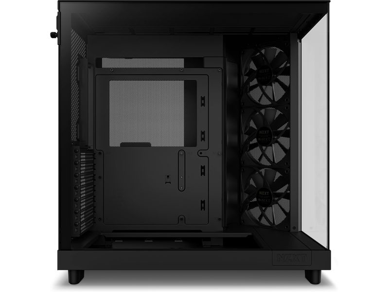 NZXT PC-Gehäuse H6 Flow Schwarz Kompaktes Mid-Tower-Gehäuse mit hohem Luftstrom