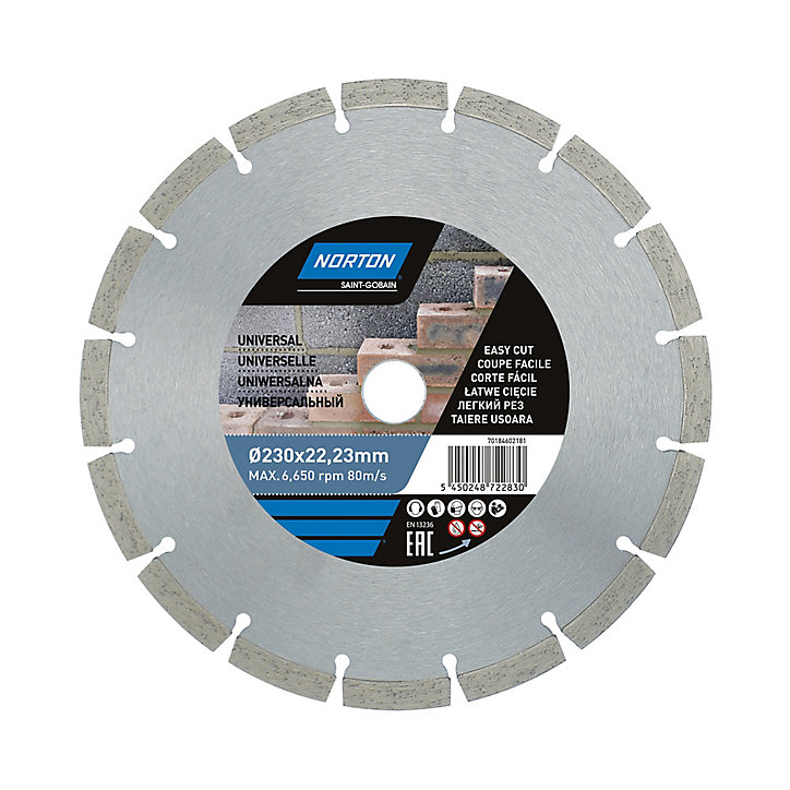 Disque diamant discontinu Norton 230x22,2 mm
