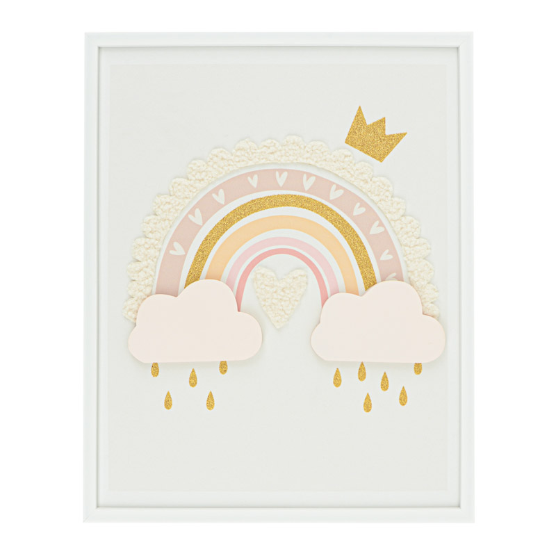 Toile encadrée 3D 'Rainbow'