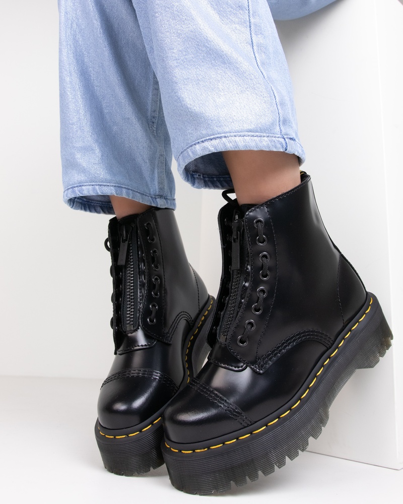 Dr. Martens Sinclair Fur Veterboots  - zwart