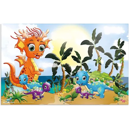 HERMA 19673 Schreibtischunterlage Kindergarten Dinos, 55 x 35 cm, rutschfest