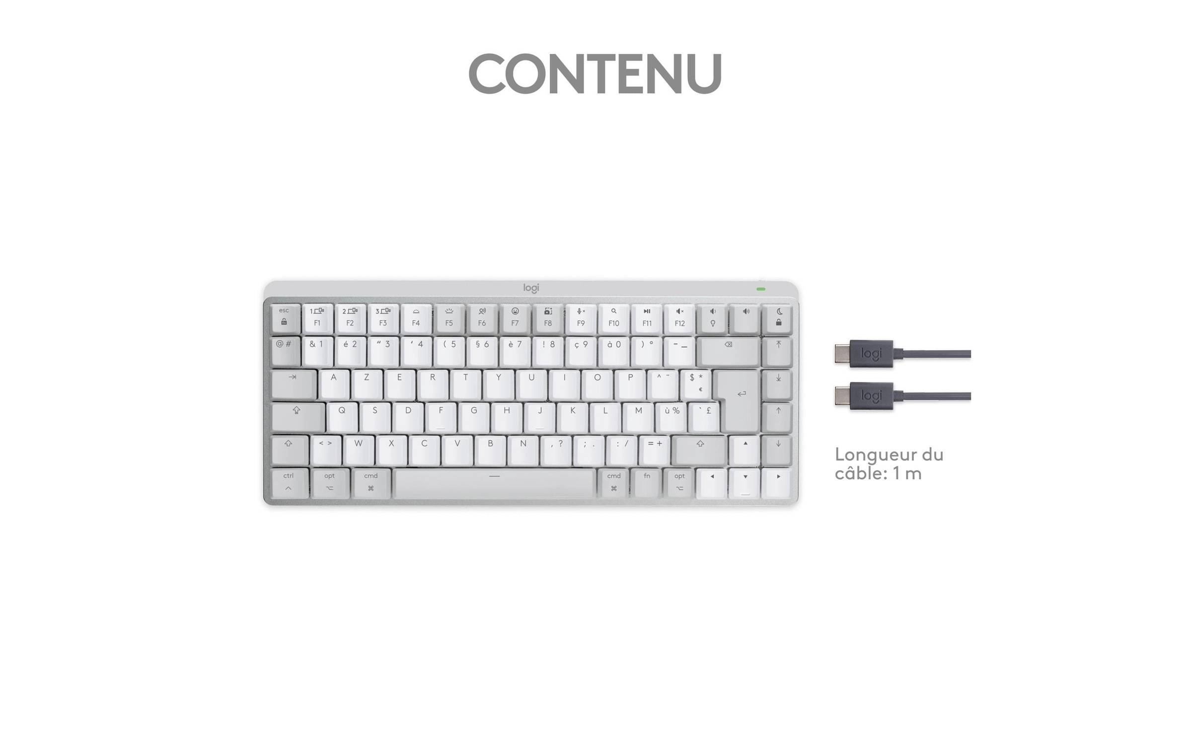 Logitech Wireless-Tastatur »MX Mechanical Mini for Mac pale grey« ()