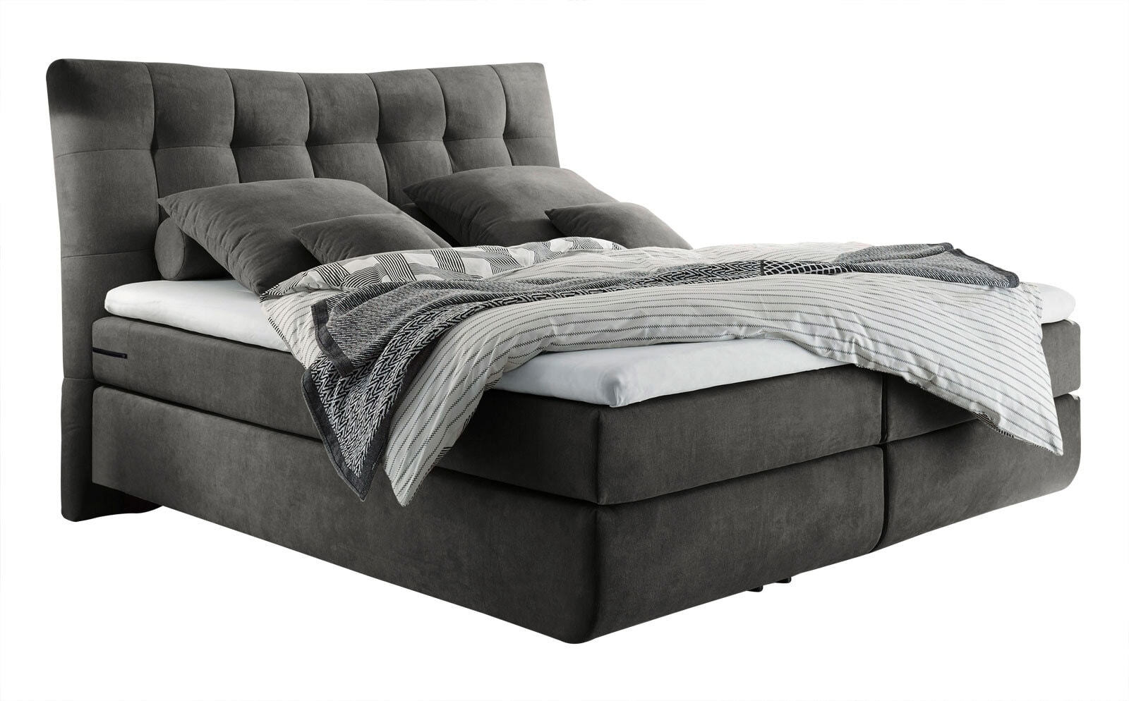 Boxspringbett Malibu Anthrazit 180x200cm