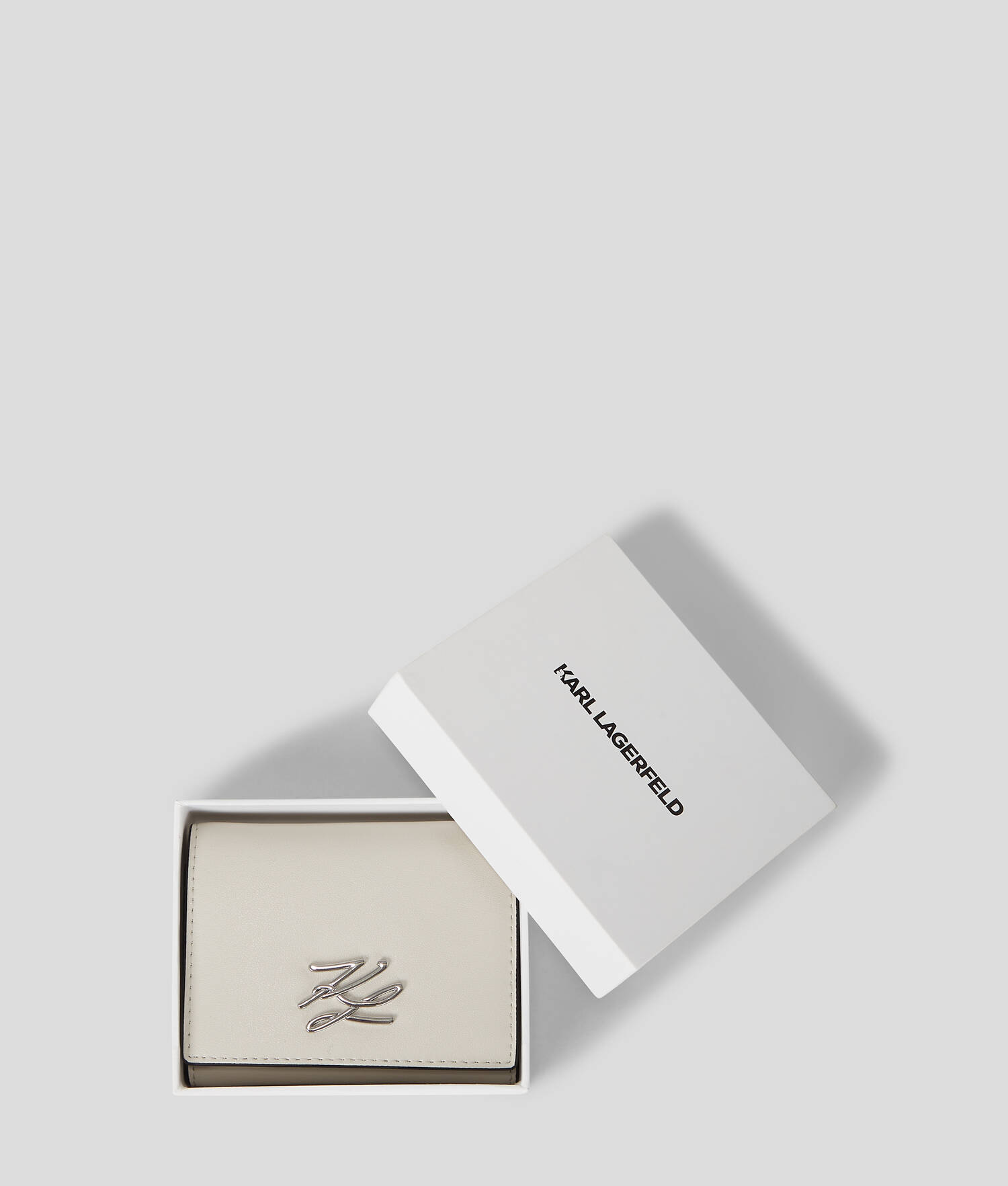 PORTEFEUILLE À TROIS VOLETS K/AUTOGRAPH - Ciment
