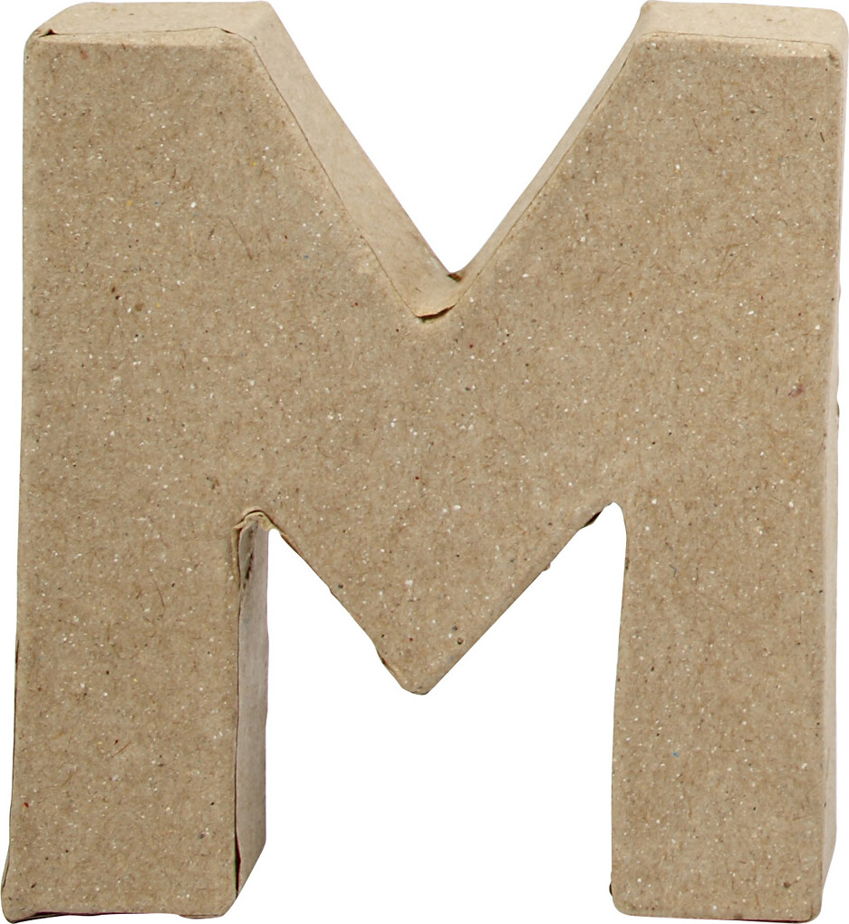 Bogstav - M - H 10 CM - B 9 CM - Tykkelse 1,7 CM - 1 Stk