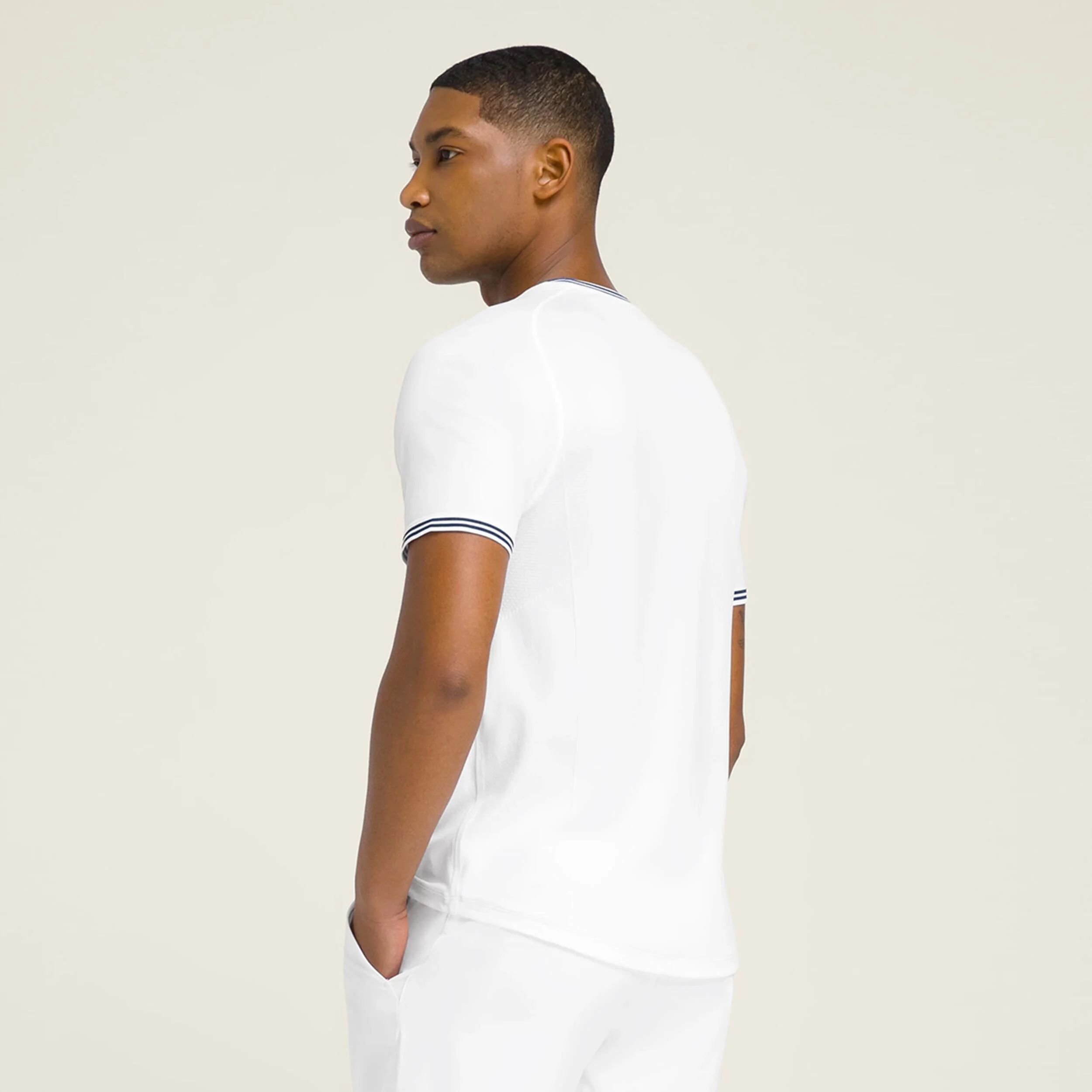 Wilson Court Performance Crew T-shirt Hommes - Blanc