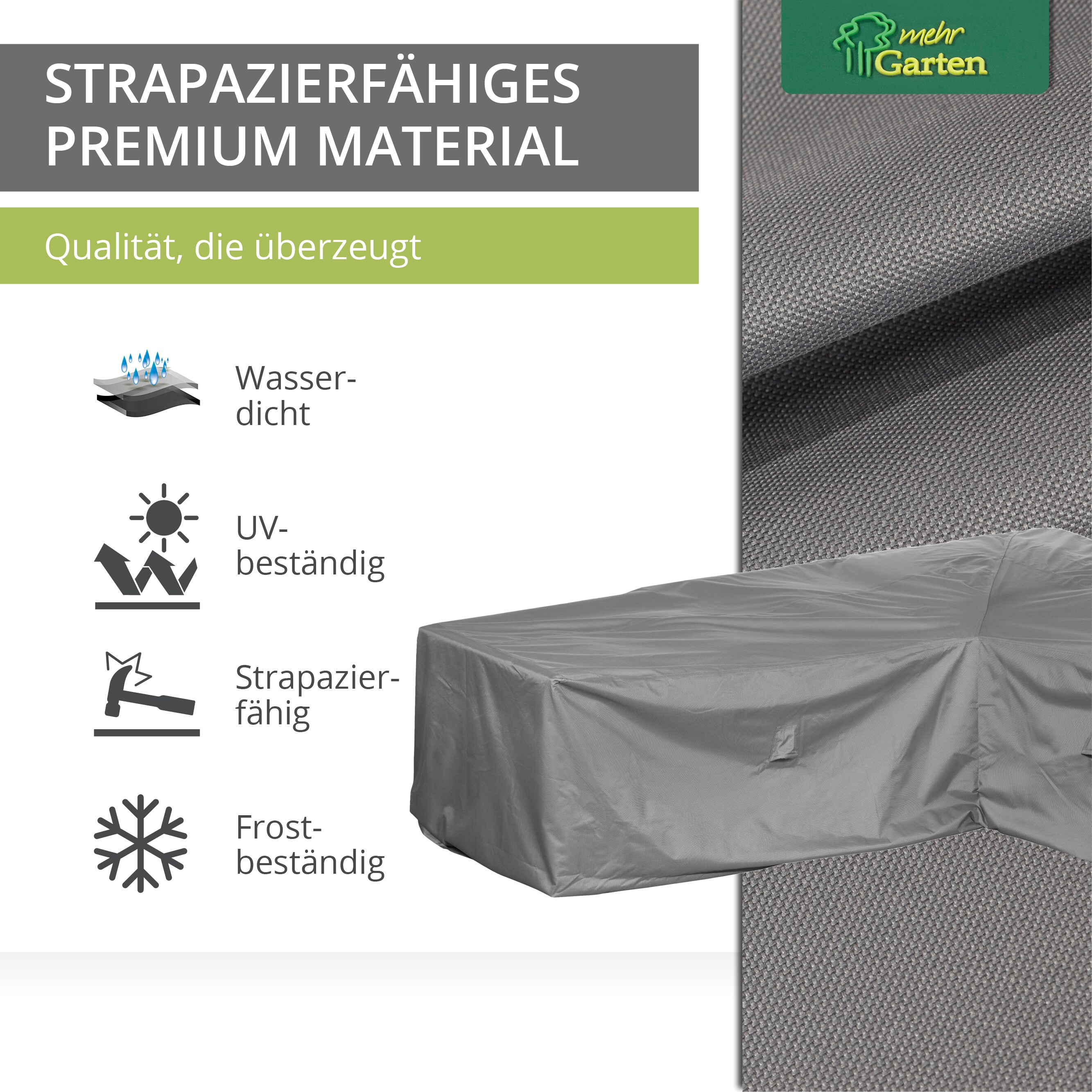 Premium Loungegruppen L-Form asymmetrisch